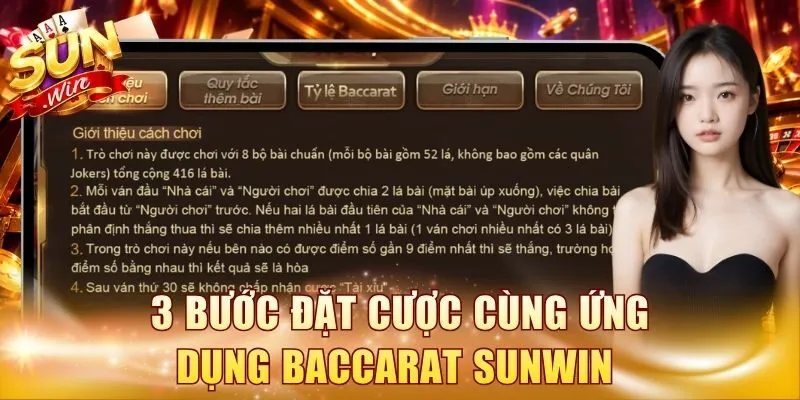 3 bước đặt cược cùng ứng dụng baccarat Sunwin 
