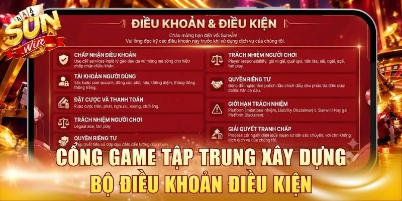 Cổng game tập trung xây dựng bộ điều khoản điều kiện