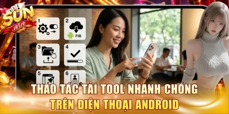 Thao tác tải tool nhanh chóng trên điện thoại Android